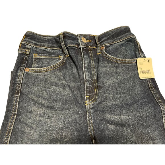 Free People Boho Raw Hem High Rise Jegging in Deep Indigo Blue- Size 27 NWT - Picture 12 of 13